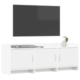 TV Cabinet 130 x 33 x 47 cm White Engineered Wood