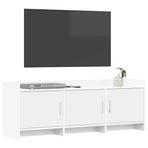 TV Cabinet 130 x 33 x 47 cm White Engineered Wood