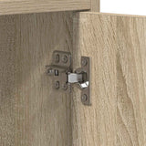 TV Cabinet 130 x 33 x 47 cm Sonoma Oak Engineered Wood - Low Angle