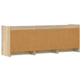TV Cabinet 130 x 33 x 47 cm Sonoma Oak Engineered Wood - Rear View