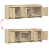 TV Cabinet 130 x 33 x 47 cm Sonoma Oak Engineered Wood - Extra Image