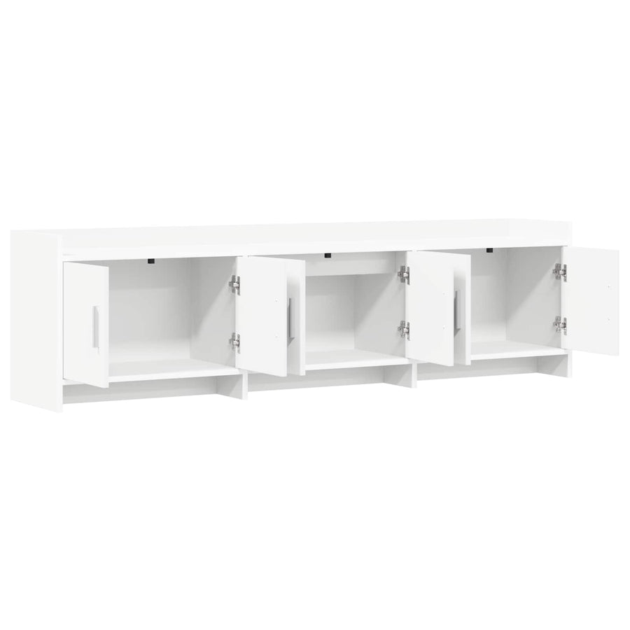 TV Cabinet 168 x 33 x 47 cm White Engineered Wood