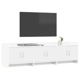 TV Cabinet 168 x 33 x 47 cm White Engineered Wood - Side View