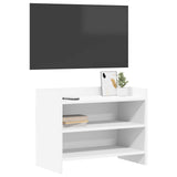 TV Cabinet 60 x 33 x 47 cm White Engineered Wood - Side View