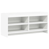 TV Cabinet 100 x 33 x 47 cm White Engineered Wood - Front View