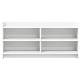 TV Cabinet 100 x 33 x 47 cm White Engineered Wood - Top-Down View