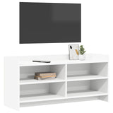 TV Cabinet 100 x 33 x 47 cm White Engineered Wood - Side View