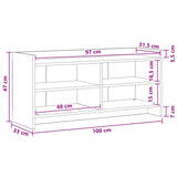 TV Cabinet 100 x 33 x 47 cm White Engineered Wood