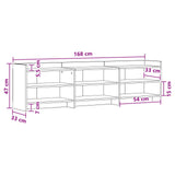 TV Cabinet 168 x 33 x 47 cm Sonoma Oak Engineered Wood - Close-Up Angle