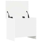 Storage Chest White 60 x 40 x 50 cm Engineered Wood - 45-Degree Angle