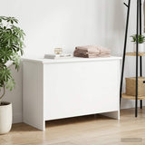 Storage Chest White 80 x 40 x 50 cm Engineered Wood - Top-Down View