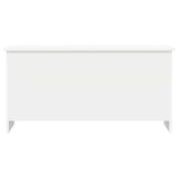 Storage Chest White 100 x 40 x 50 cm Engineered Wood - Rear View