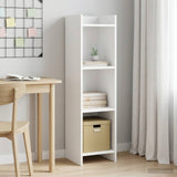 Bookcase White 30 x 30 x 111 cm Engineered Wood