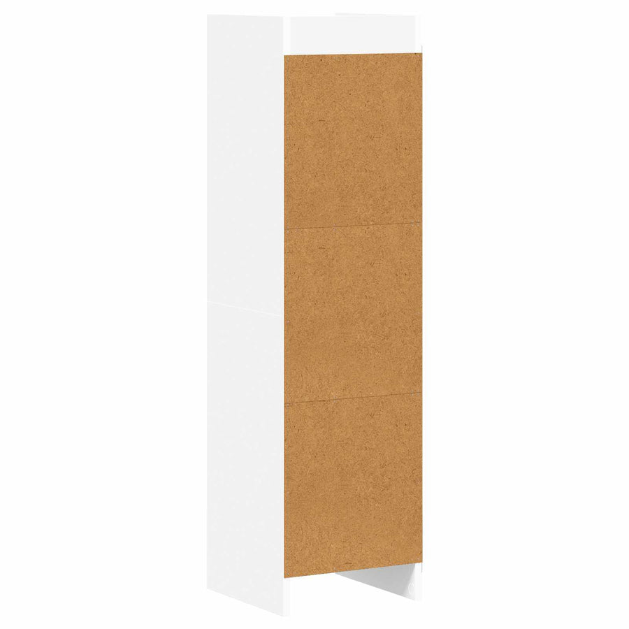 Bookcase White 30 x 30 x 111 cm Engineered Wood