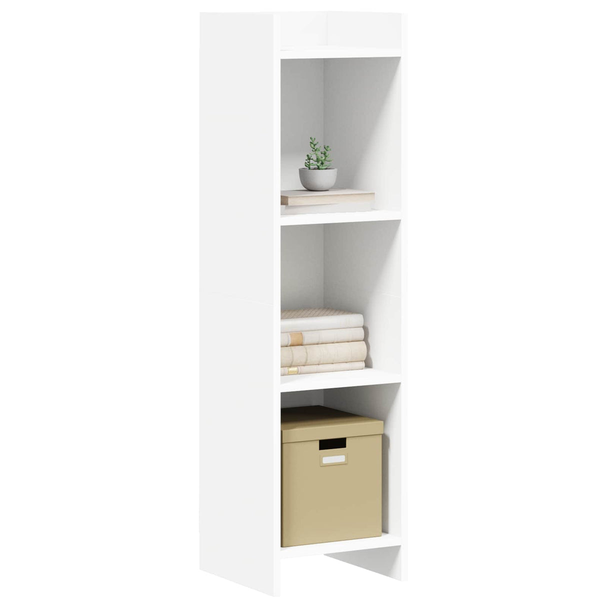 Bookcase White 30 x 30 x 111 cm Engineered Wood