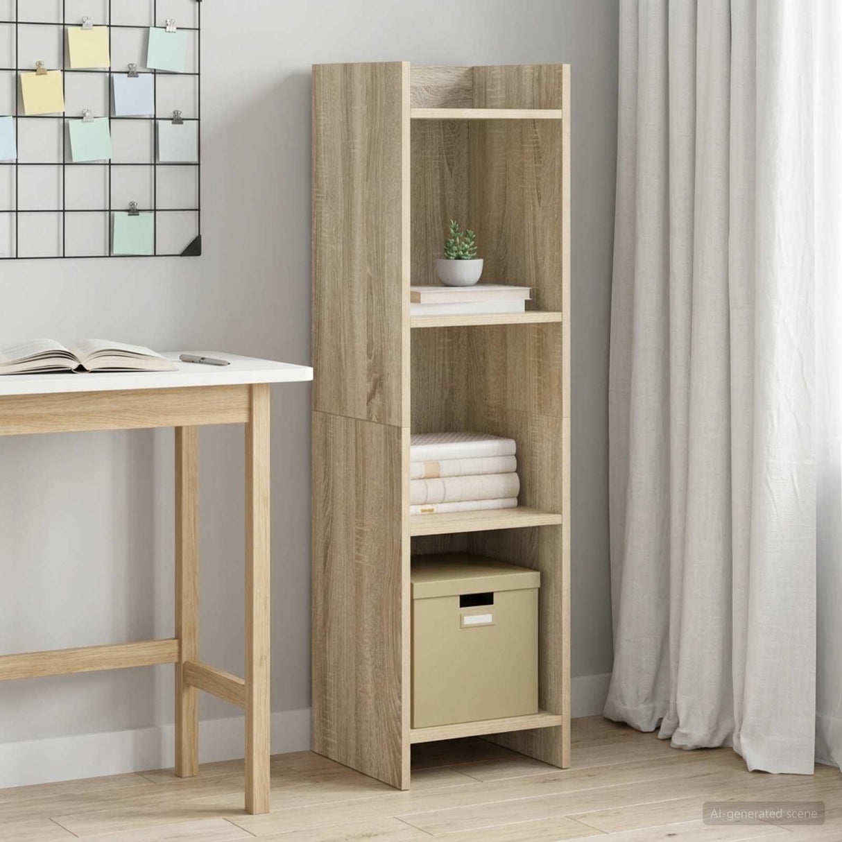 Bookcase Sonoma Oak 30 x 30 x 111 cm Engineered Wood