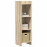 Bookcase Sonoma Oak 30 x 30 x 111 cm Engineered Wood - Side View