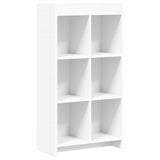 Bookcase White 59 x 30 x 111 cm Engineered Wood