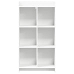Bookcase White 59 x 30 x 111 cm Engineered Wood