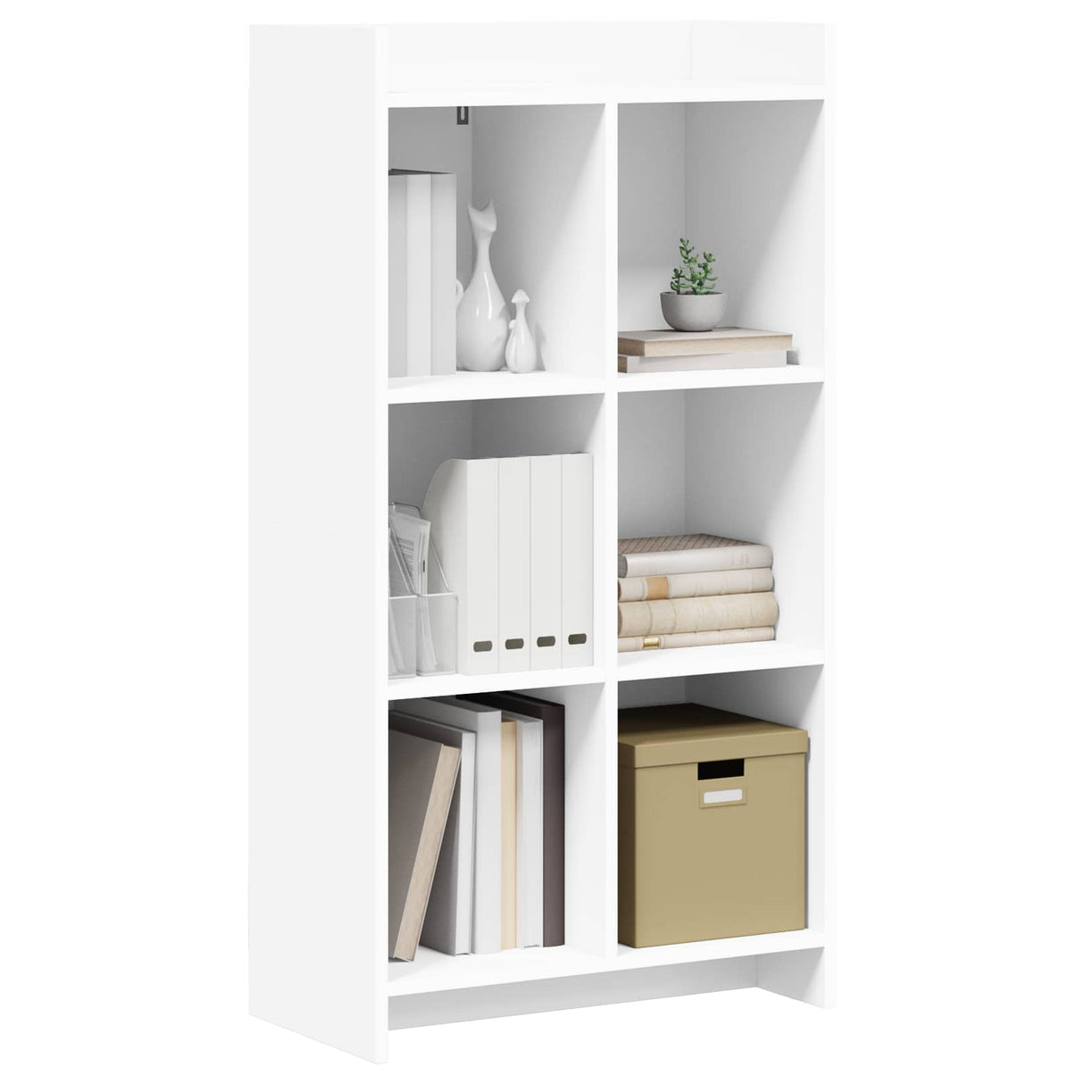 Bookcase White 59 x 30 x 111 cm Engineered Wood