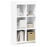 Bookcase White 59 x 30 x 111 cm Engineered Wood - Side View