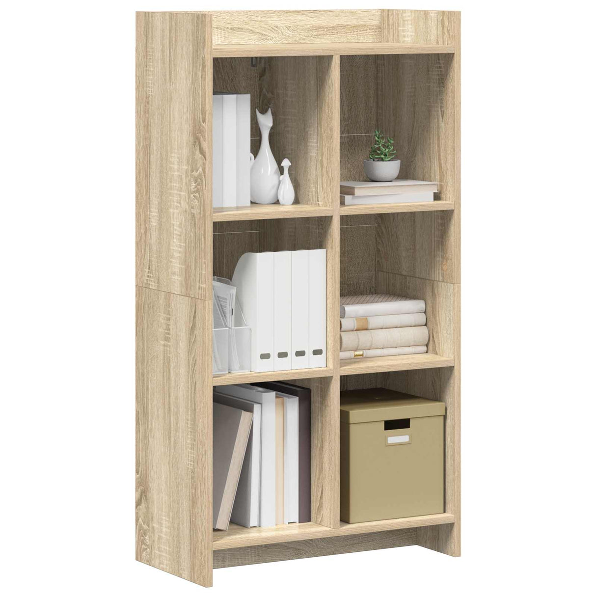Bookcase Sonoma Oak 59 x 30 x 111 cm Engineered Wood