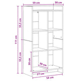 Bookcase Sonoma Oak 59 x 30 x 111 cm Engineered Wood - Close-Up Angle