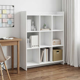 Bookcase White 87.5 x 30 x 111 cm Engineered Wood