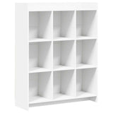 Bookcase White 87.5 x 30 x 111 cm Engineered Wood