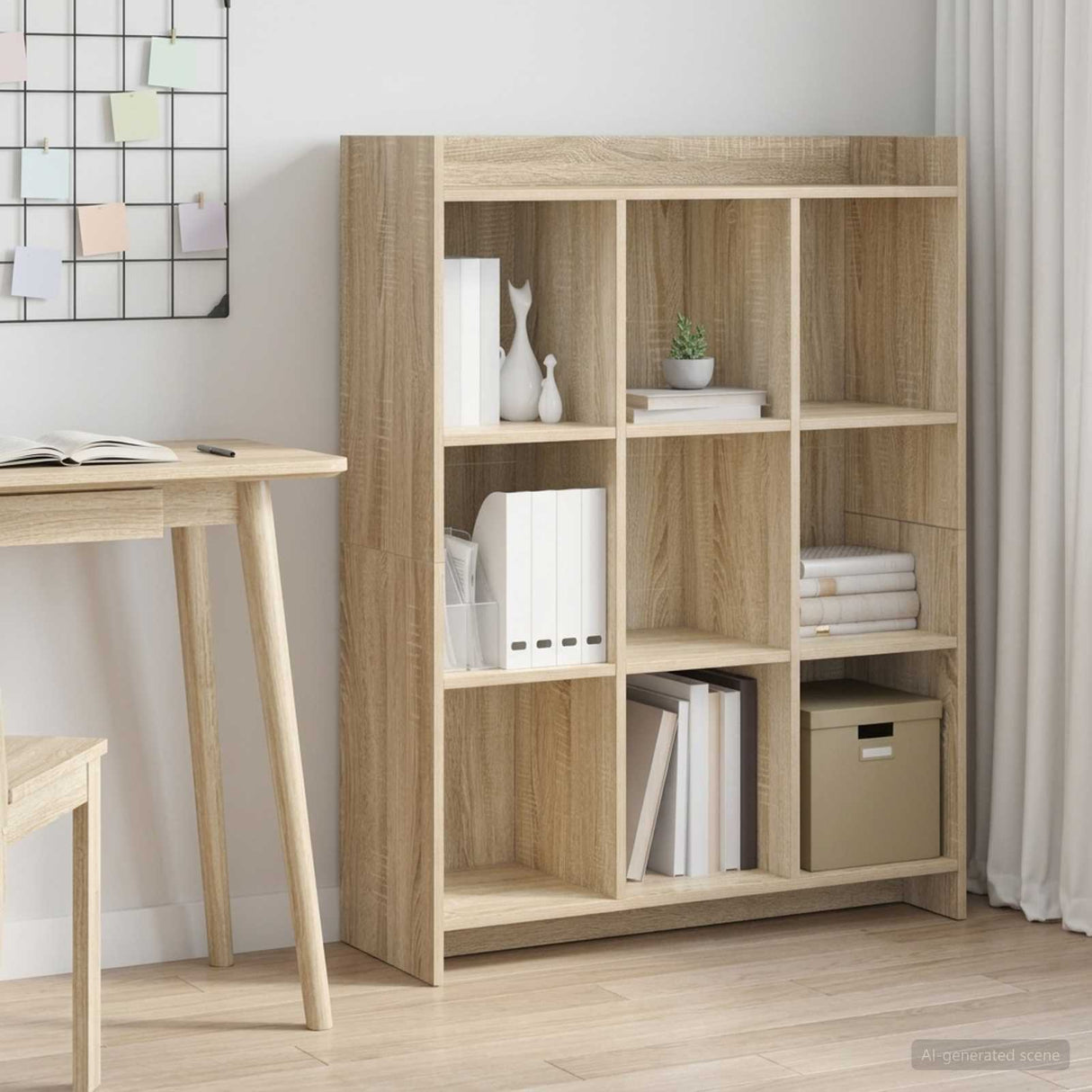 Bookcase Sonoma Oak 87.5 x 30 x 111 cm Engineered Wood