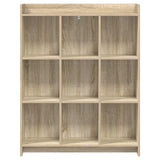 Bookcase Sonoma Oak 87.5 x 30 x 111 cm Engineered Wood - Top-Down View