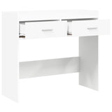 Console Table White 90 x 35 x 80 cm Engineered Wood - Top-Down View
