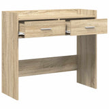 Console Table Sonoma Oak 90 x 35 x 80 cm Engineered Wood - Side View