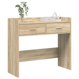 Console Table Sonoma Oak 90 x 35 x 80 cm Engineered Wood - Front View