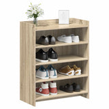 Shoe Cabinet Sonoma Oak 73.5 x 36 x 92 cm Engineered Wood - Side View