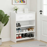 Shoe Cabinet White 73.5 x 36 x 92 cm Engineered Wood