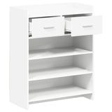 Shoe Cabinet White 73.5 x 36 x 92 cm Engineered Wood - Top-Down View
