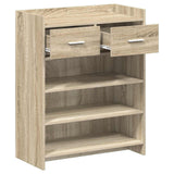 Shoe Cabinet Sonoma Oak 73.5 x 36 x 92 cm Engineered Wood - Top-Down View