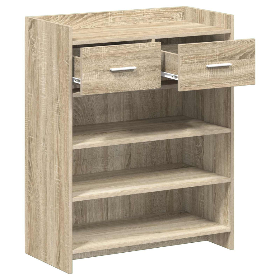 Shoe Cabinet 73.5 x 36 x 92 cm Engineered Wood Sonoma Oak
