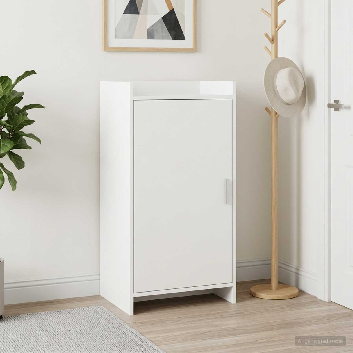 Shoe Cabinet with Storage White 48 x 36 x 92 cm Engineered Wood