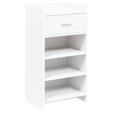Shoe Cabinet with Drawer White 48 x 36 x 92 cm Engineered Wood - Front View
