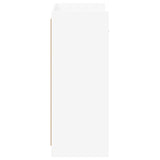 Shoe Cabinet with Drawer White 48 x 36 x 92 cm Engineered Wood - Rear View