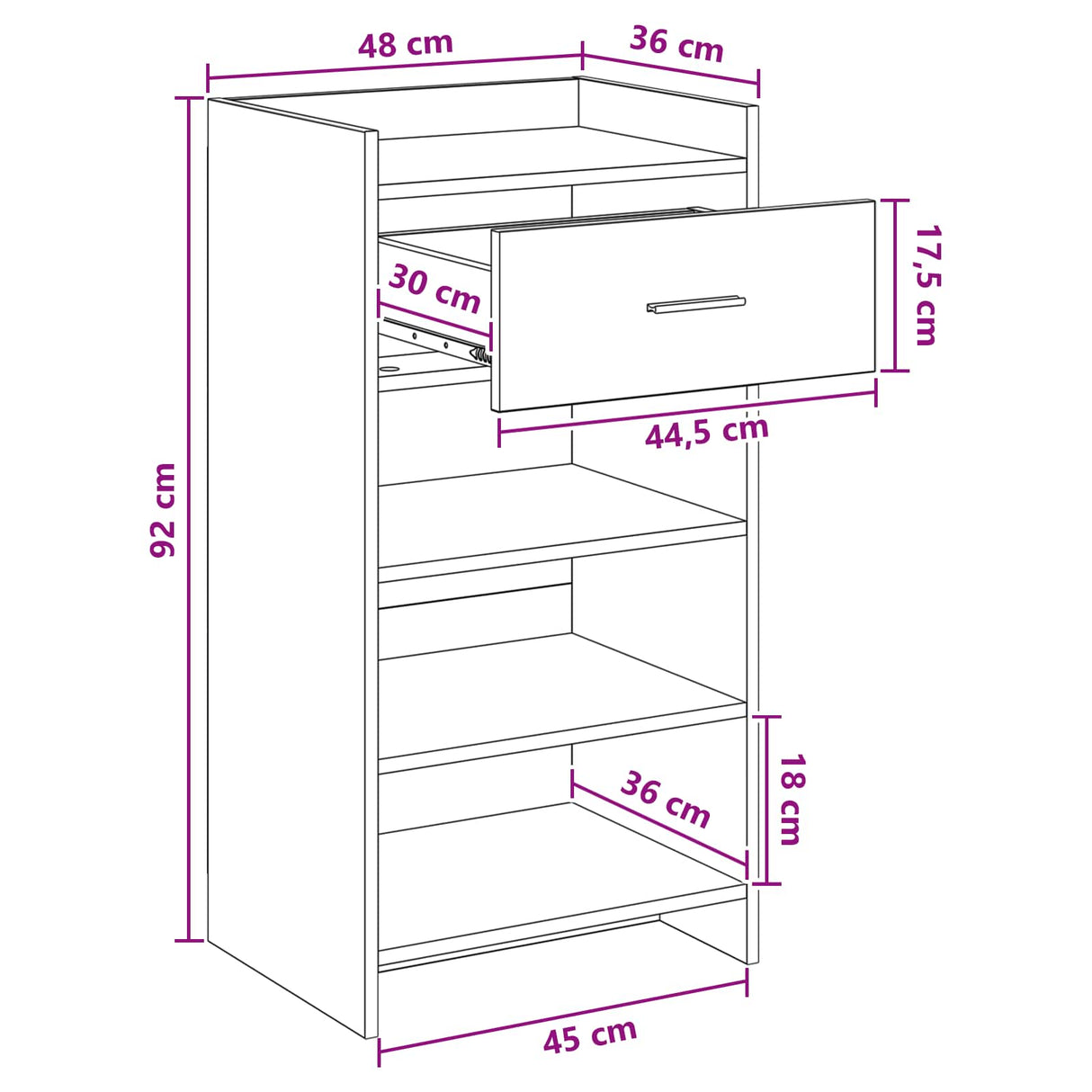 Shoe Cabinet with Drawer White 48 x 36 x 92 cm Engineered Wood