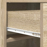 Shoe Cabinet Sonoma Oak 48 x 36 x 92 cm Engineered Wood - Close-Up Angle