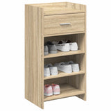 Shoe Cabinet Sonoma Oak 48 x 36 x 92 cm Engineered Wood - Front View
