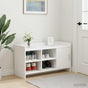 Shoe Cabinet with Door White 100 x 39.5 x 51 cm Engineered Wood