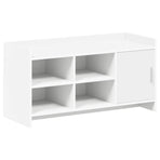 Shoe Cabinet with Door White 100 x 39.5 x 51 cm Engineered Wood
