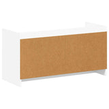 Shoe Cabinet with Door White 100 x 39.5 x 51 cm Engineered Wood - Close-Up Angle