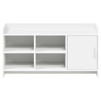 Shoe Cabinet with Door White 100 x 39.5 x 51 cm Engineered Wood