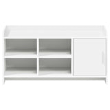 Shoe Cabinet with Door White 100 x 39.5 x 51 cm Engineered Wood - 45-Degree Angle